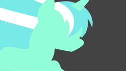 Size: 1366x768 | Tagged: safe, artist:detectivebuddha, derpibooru import, lyra heartstrings, pony, unicorn, female, gray background, horn, lineless, mare, minimalist, simple background, solo, wallpaper