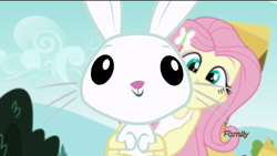 Size: 1920x1080 | Tagged: safe, screencap, angel bunny, fluttershy, equestria girls, friendship games