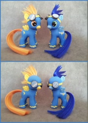 Size: 1024x1433 | Tagged: safe, artist:hannaliten, derpibooru import, soarin', spitfire, colt, custom, filly, wonderbolts