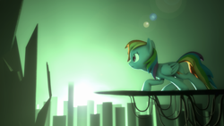 Size: 3840x2160 | Tagged: safe, artist:goldenlogik, derpibooru import, rainbow dash, pegasus, pony, 3d, solo, source filmmaker