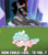 Size: 1280x1440 | Tagged: safe, derpibooru import, edit, edited screencap, screencap, cozy glow, king sombra, pegasus, pony, the beginning of the end, the ending of the end, caption, cozybuse, female, filly, image macro, jewelry, male, meme, regalia, text