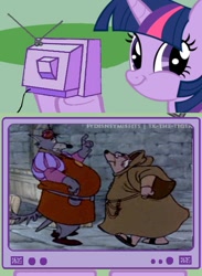 Size: 563x771 | Tagged: safe, derpibooru import, twilight sparkle, disney, exploitable meme, friar tuck, meme, movie, obligatory pony, robin hood, sheriff, sheriff of nottingham, tv meme, twiface