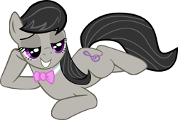 Size: 3619x2442 | Tagged: safe, artist:pluckyninja, octavia melody, earth pony, pony, bedroom eyes, damn sexy pose, female, high res, mare, simple background, sultry pose, transparent background