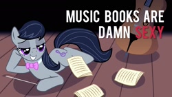 Size: 1920x1080 | Tagged: safe, artist:pluckyninja, octavia melody, earth pony, pony, bedroom eyes, cello, damn sexy pose, female, mare, musical instrument, solo, sultry pose