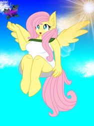 Size: 1960x2608 | Tagged: safe, artist:xxxcreativeeva16xxx, fluttershy, anthro, unguligrade anthro, solo