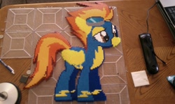 Size: 1280x765 | Tagged: safe, artist:sabretoothcreations, derpibooru import, spitfire, perler beads, photo, solo