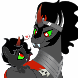 Size: 5000x5000 | Tagged: safe, artist:chelseawest, derpibooru import, king sombra, oc, oc:onyx, pony, unicorn, absurd resolution, female, filly, simple background, transparent background