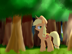 Size: 2592x1944 | Tagged: safe, artist:alexander56910, applejack, earth pony, pony, chest fluff, day, solo, sweet apple acres