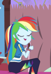 Size: 456x664 | Tagged: safe, derpibooru import, screencap, rainbow dash, equestria girls, equestria girls series, holidays unwrapped, spoiler:eqg series (season 2), animated, bags under eyes, blizzard or bust, cropped, gif, solo