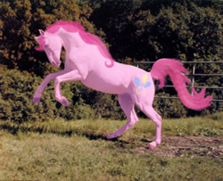 Size: 429x349 | Tagged: safe, artist:rigazzberryjello, pinkie pie, irl, photo, ponies in real life, real, realistic, recolored hoers