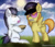 Size: 1700x1450 | Tagged: safe, artist:gamermac, derpibooru import, soarin', spitfire, braces, colt, ear fluff, filly, pie