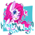 Size: 2200x2200 | Tagged: safe, artist:silbersternenlicht, pinkie pie, earth pony, pony, heart, solo, wink