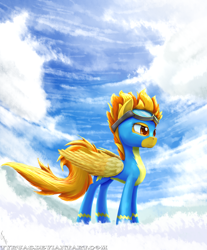 Size: 1820x2200 | Tagged: safe, artist:sonicrainboom93, derpibooru import, spitfire, pegasus, pony, clothes, female, mare, solo, uniform, wonderbolts uniform