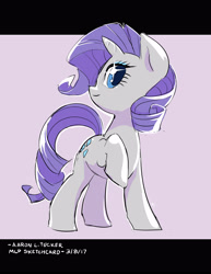 Size: 3400x4400 | Tagged: safe, artist:alts-art, rarity, pony, unicorn, absurd resolution, colored pupils, eye sparkles, female, mare, raised hoof, simple background, smiling, solo, wingding eyes