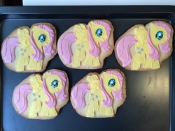 Size: 1600x1200 | Tagged: safe, fluttershy, pegasus, pony, cookie, female, mare, photo, pink mane, yellow coat