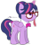 Size: 630x700 | Tagged: safe, artist:dm29, derpibooru import, raven, twilight sparkle, twilight sparkle (alicorn), alicorn, pony, adorkable, alternate hairstyle, bun, cute, dork, female, glasses, hair bun, levitation, magic, mare, necktie, quill, scrunchie, simple background, smiling, solo, tail wrap, telekinesis, transparent background