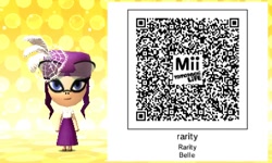 Size: 400x240 | Tagged: safe, rarity, pony, barely pony related, mii, qr code, tomodachi life