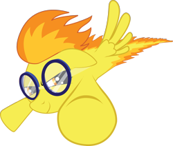 Size: 2555x2167 | Tagged: safe, artist:titanrising01, derpibooru import, spitfire, pegasus, pony, female, mare, solo, two toned mane, wings, yellow coat