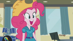 Size: 1440x802 | Tagged: safe, screencap, pinkie pie, equestria girls, friendship games, solo