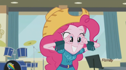 Size: 1440x803 | Tagged: safe, screencap, pinkie pie, equestria girls, friendship games, solo