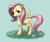 Size: 1300x1100 | Tagged: safe, artist:usuginu, fluttershy, pegasus, pony, female, floppy ears, mare, solo