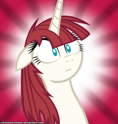 Size: 1000x1045 | Tagged: safe, artist:zantyarz, oc, oc only, oc:fausticorn, alicorn, pony, lauren faust, reaction image, surprise face