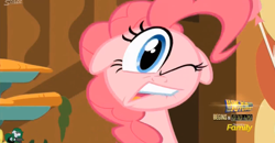 Size: 624x324 | Tagged: safe, screencap, pinkie pie, earth pony, pony, the one where pinkie pie knows, faic, floppy ears