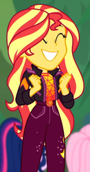 Size: 484x921 | Tagged: safe, screencap, fluttershy, sci-twi, sunset shimmer, twilight sparkle, better together, equestria girls, sunset's backstage pass!, cropped, cute, shimmerbetes, solo focus