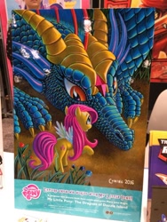 Size: 360x480 | Tagged: safe, fluttershy, dragon, pegasus, pony, book, official, poster