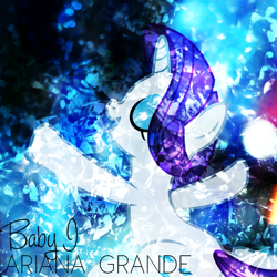 Size: 800x800 | Tagged: safe, artist:penguinsn1fan, artist:slb94, rarity, pony, unicorn, ariana grande, cover, parody, solo