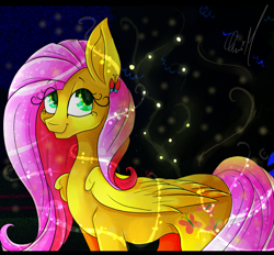 Size: 1100x1020 | Tagged: safe, artist:umimizunone, fluttershy, pegasus, pony, female, mare, pink mane, solo, yellow coat