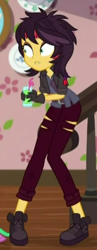 Size: 176x452 | Tagged: safe, screencap, sunset shimmer, costume conundrum, equestria girls, equestria girls series, spoiler:choose your own ending (season 2), spoiler:eqg series (season 2), cropped, shrunken pupils, solo, vampire shimmer