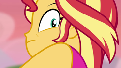 Size: 1280x720 | Tagged: safe, screencap, sunset shimmer, better together, equestria girls, wake up!, solo