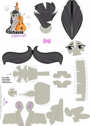 Size: 2404x3364 | Tagged: safe, artist:kna, octavia melody, earth pony, pony, high res, papercraft, template