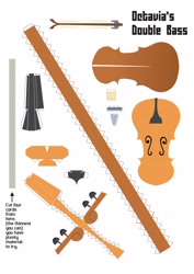 Size: 2479x3499 | Tagged: safe, artist:kna, octavia melody, cello, high res, musical instrument, papercraft, template