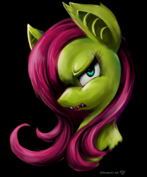 Size: 1000x1200 | Tagged: safe, artist:potetecyu_to, fluttershy, bat pony, pony, flutterbat, solo