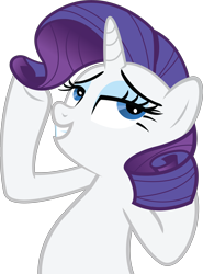 Size: 3394x4589 | Tagged: safe, artist:the-crusius, rarity, pony, unicorn, the crystal empire, absurd resolution, bipedal, female, grin, lidded eyes, mare, simple background, smiling, solo, transparent background, vector