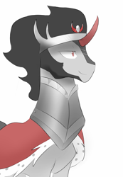 Size: 1064x1540 | Tagged: safe, artist:c0pter, derpibooru import, king sombra, pony, unicorn, male, smiling, solo, stallion