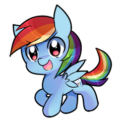 Size: 751x776 | Tagged: safe, artist:pekou, derpibooru import, rainbow dash, pegasus, pony, chibi, cute, dashabetes, female, mare, open mouth, simple background, solo, transparent background