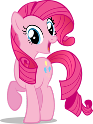 Size: 772x1034 | Tagged: safe, artist:drewdini, pinkie pie, earth pony, pony, mane swap, simple background, solo, transparent background, vector