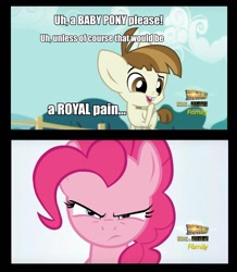 Size: 1028x1177 | Tagged: safe, featherweight, pinkie pie, earth pony, pony, the one where pinkie pie knows, image macro, meme