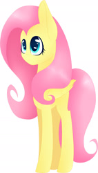 Size: 1110x1953 | Tagged: safe, artist:luna756, fluttershy, pegasus, pony, female, mare, pink mane, solo, yellow coat