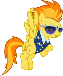 Size: 2712x3282 | Tagged: safe, artist:vector-brony, derpibooru import, spitfire, wonderbolts academy, clothes, female, flying, glasses, high res, simple background, solo, sunglasses, transparent background, vector
