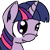 Size: 500x500 | Tagged: safe, artist:bloody--mascarade, derpibooru import, twilight sparkle, adorkable, cute, dork, ear fluff, icon, smiling, solo