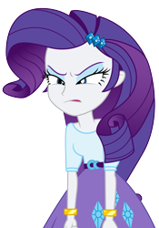 Size: 6540x9366 | Tagged: safe, artist:illumnious, rarity, dance magic, equestria girls, spoiler:eqg specials, absurd resolution, angry, bracelet, clothes, cute, female, madorable, simple background, skirt, solo, transparent background, vector