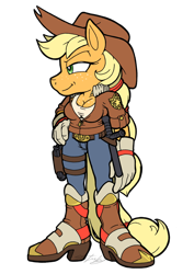 Size: 800x1129 | Tagged: safe, artist:molochtdl, applejack, anthro, plantigrade anthro, hat, simple background, solo, sonic the hedgehog (series), sonicified, transparent background