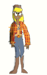 Size: 330x530 | Tagged: safe, artist:bulbaderp, applejack, human, humanized, quality, stylistic suck, terrible