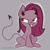 Size: 1024x1024 | Tagged: safe, artist:tokipeach, pinkie pie, demon, earth pony, pony, pinkamena diane pie, solo