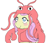 Size: 716x621 | Tagged: safe, artist:rocketp0ne, fluttershy, lobster, pegasus, pony, clothes, costume