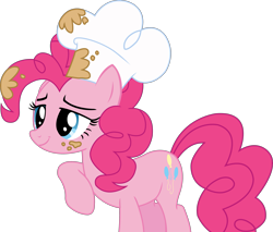 Size: 4231x3610 | Tagged: safe, artist:sketchmcreations, pinkie pie, earth pony, pony, the one where pinkie pie knows, leaning, simple background, solo, toque, transparent background, vector